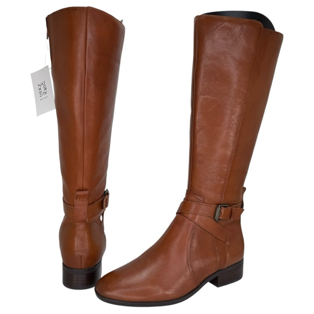 Naturalizer Rena Tan Leather Knee High Wide Calf Womens Boots Size 6M - Picture 9 of 13